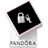 Amazon.com: PANDORA Padlock & Key Dangle Charm - Gift for Her